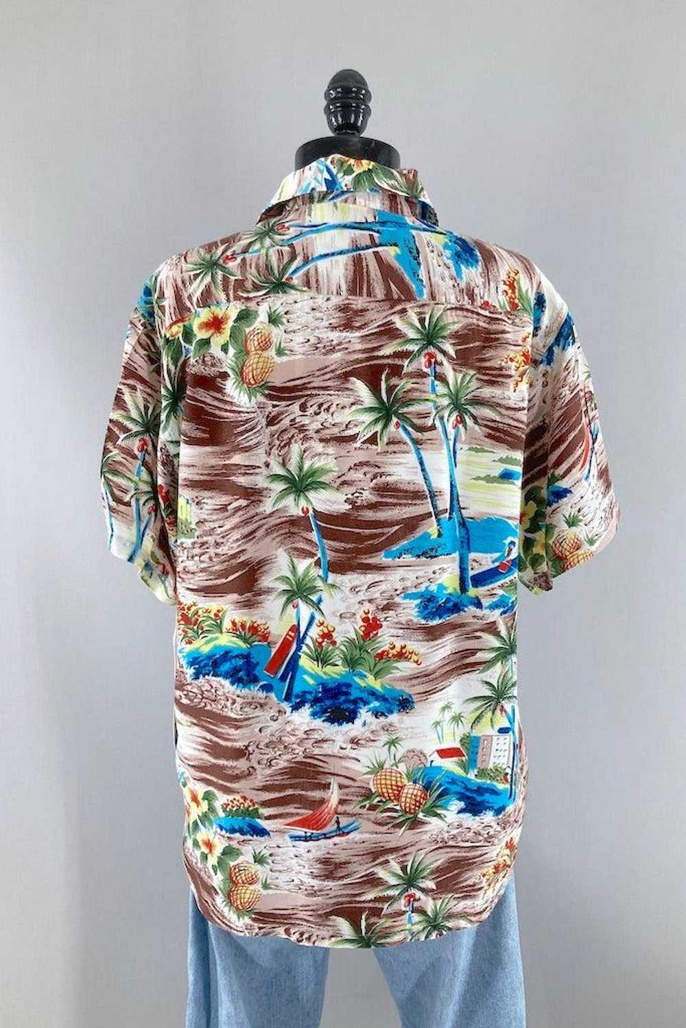 Vintage South Pacific Hawaiian Print Shirt - image 5