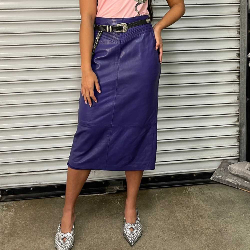 Bagatelle Leather Skirt - image 1