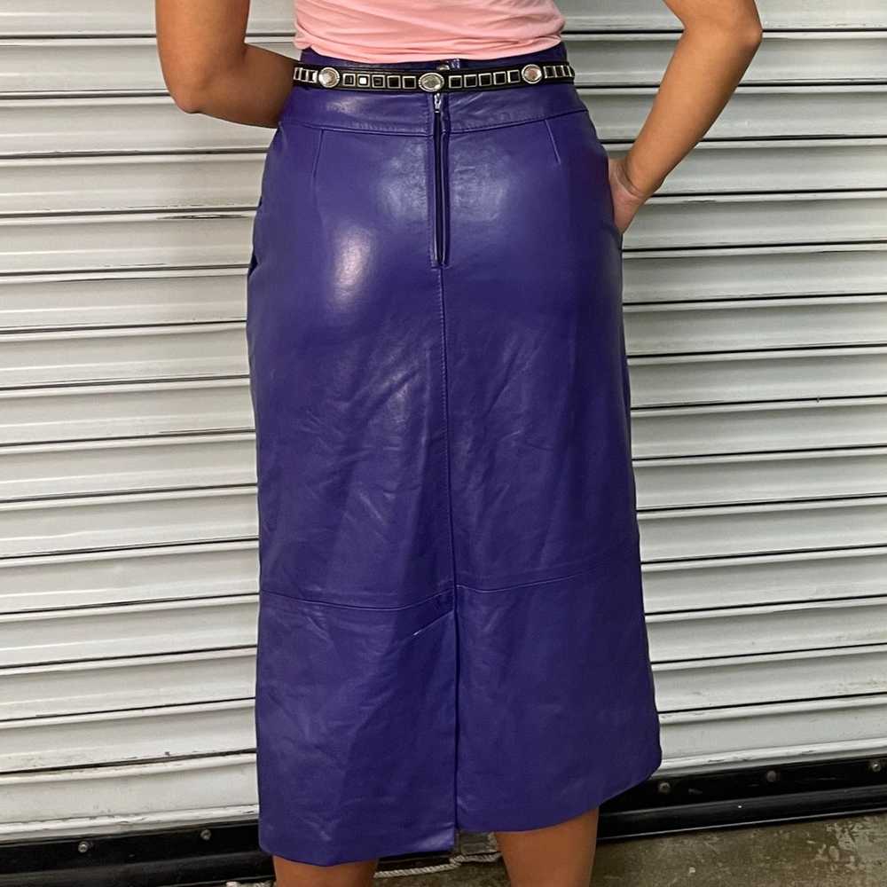 Bagatelle Leather Skirt - image 3