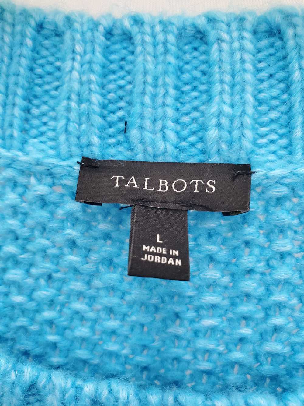 Talbots Women Oversized Cable Crew Sweater Size-L… - image 3