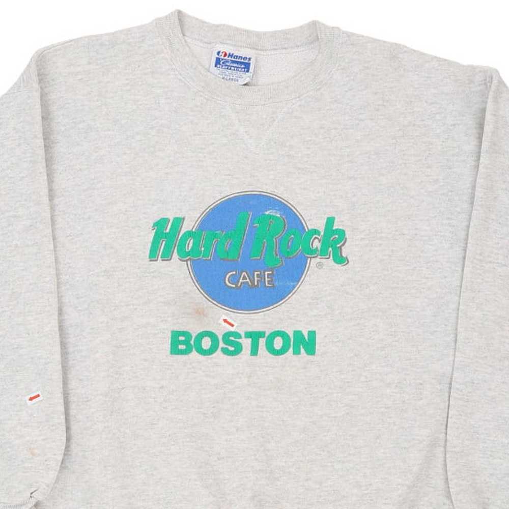 Hard Rock Café Boston Hanes Sweatshirt - XL Grey … - image 3