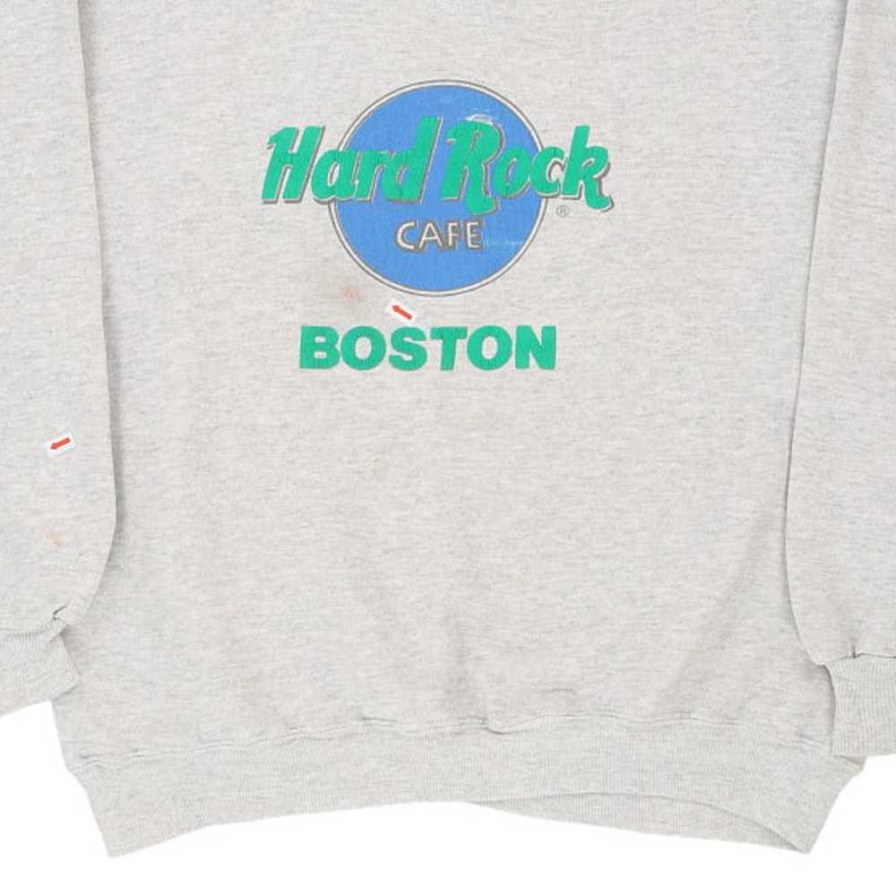 Hard Rock Café Boston Hanes Sweatshirt - XL Grey … - image 4