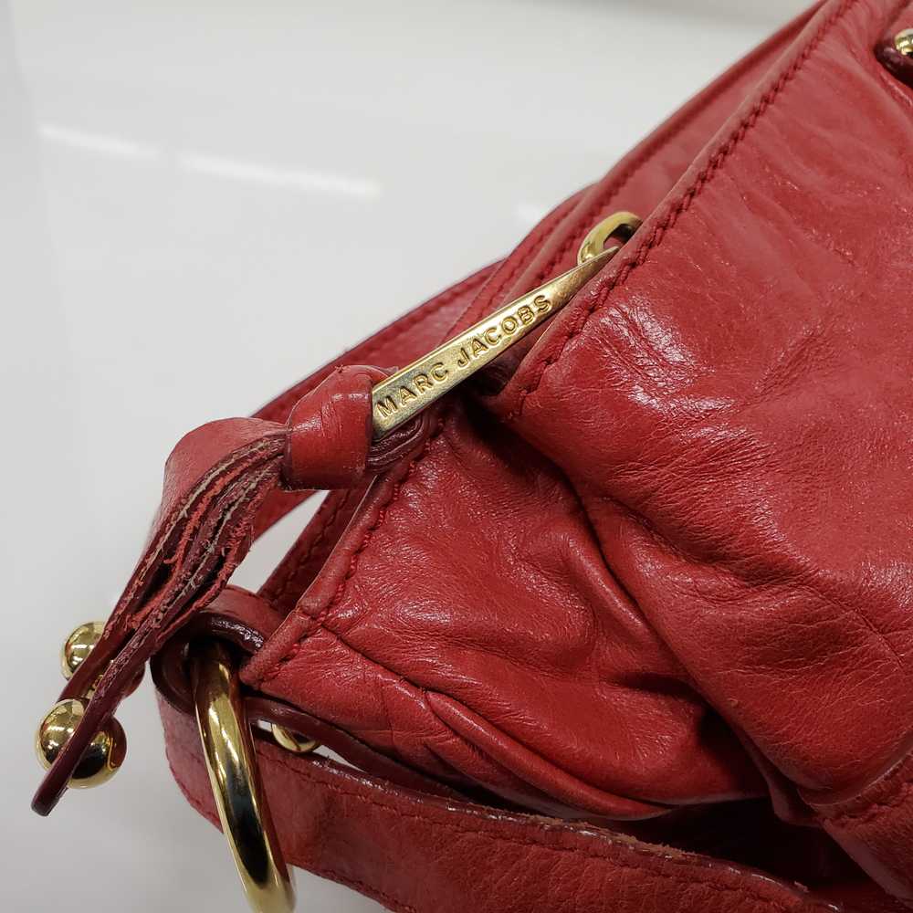 Vintage Marc Jacobs Red Leather Hobo Slouchy Shou… - image 7