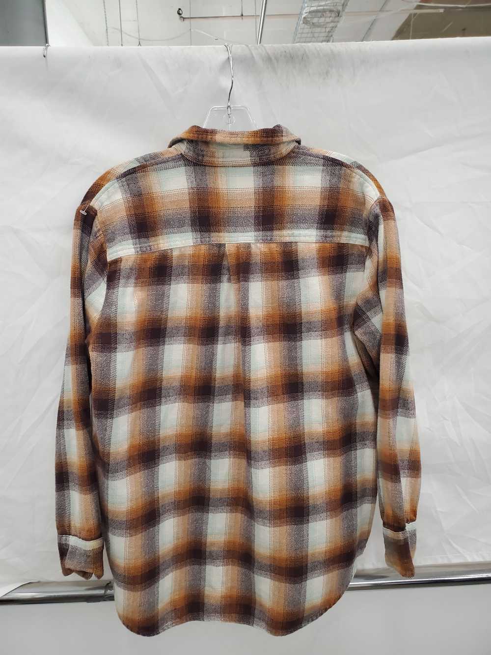 Women Madewell Flannel Side-Button Oversized Ex-B… - image 2