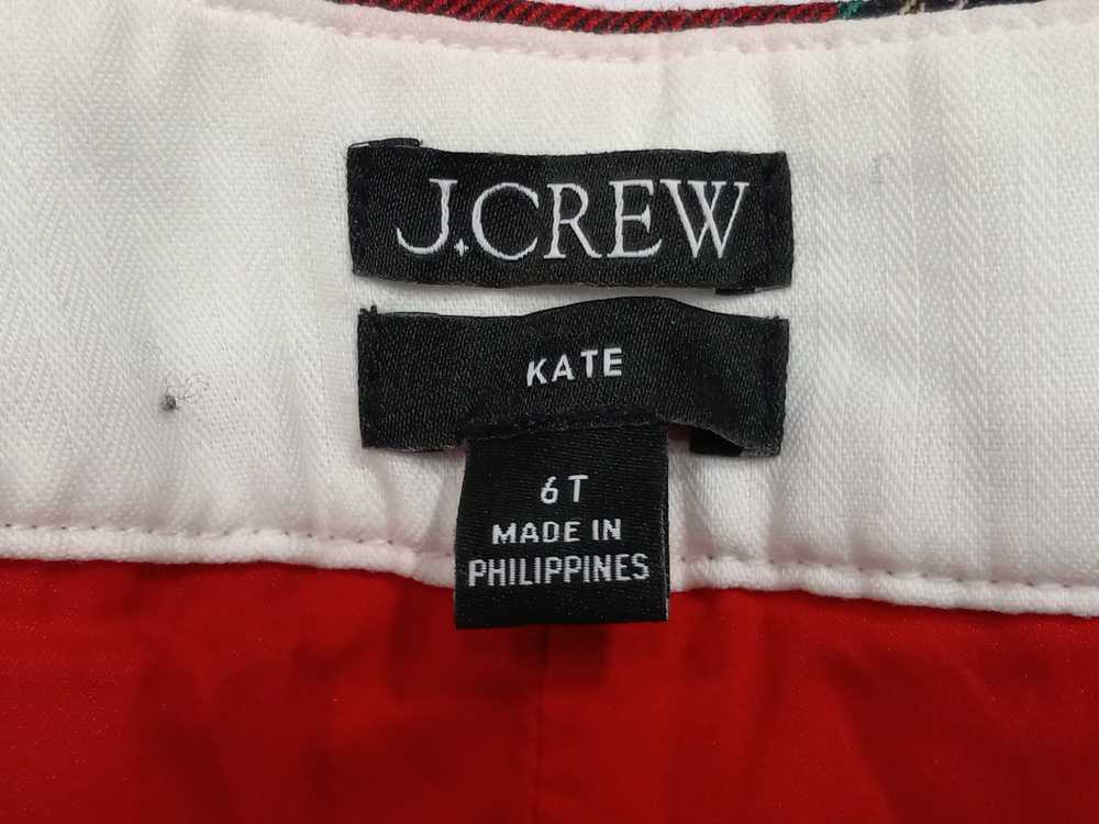 J. Crew Red Plaid Pants Women's Size 6T - image 3