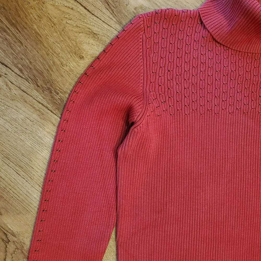 Vintage Barry Bricken Silk Blend Sweater, Red Gre… - image 3