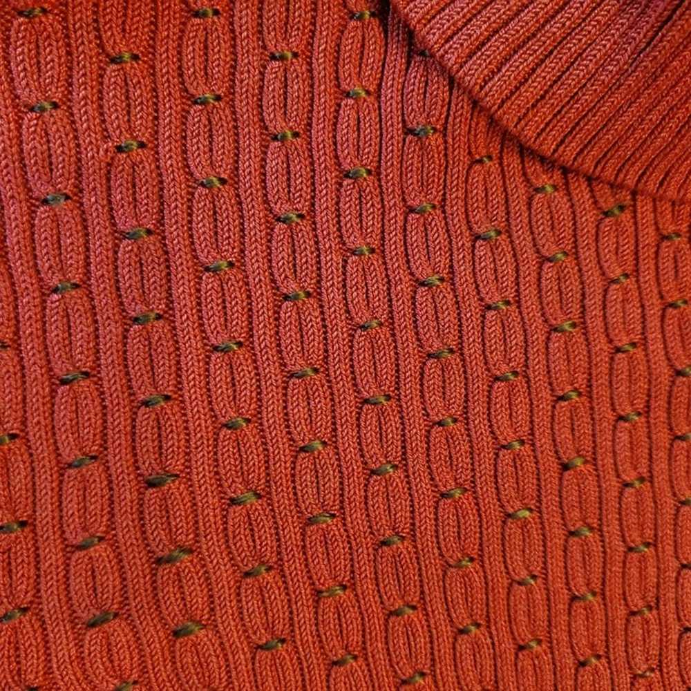 Vintage Barry Bricken Silk Blend Sweater, Red Gre… - image 4