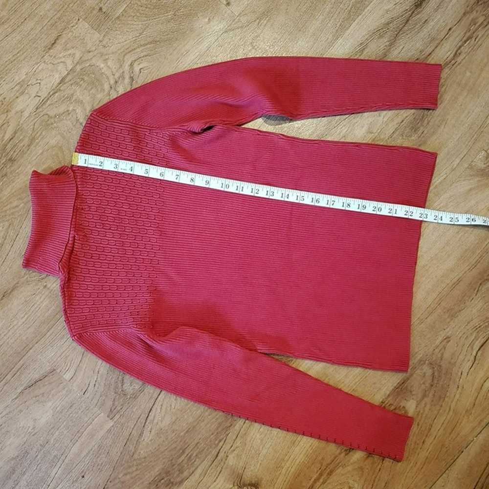 Vintage Barry Bricken Silk Blend Sweater, Red Gre… - image 7