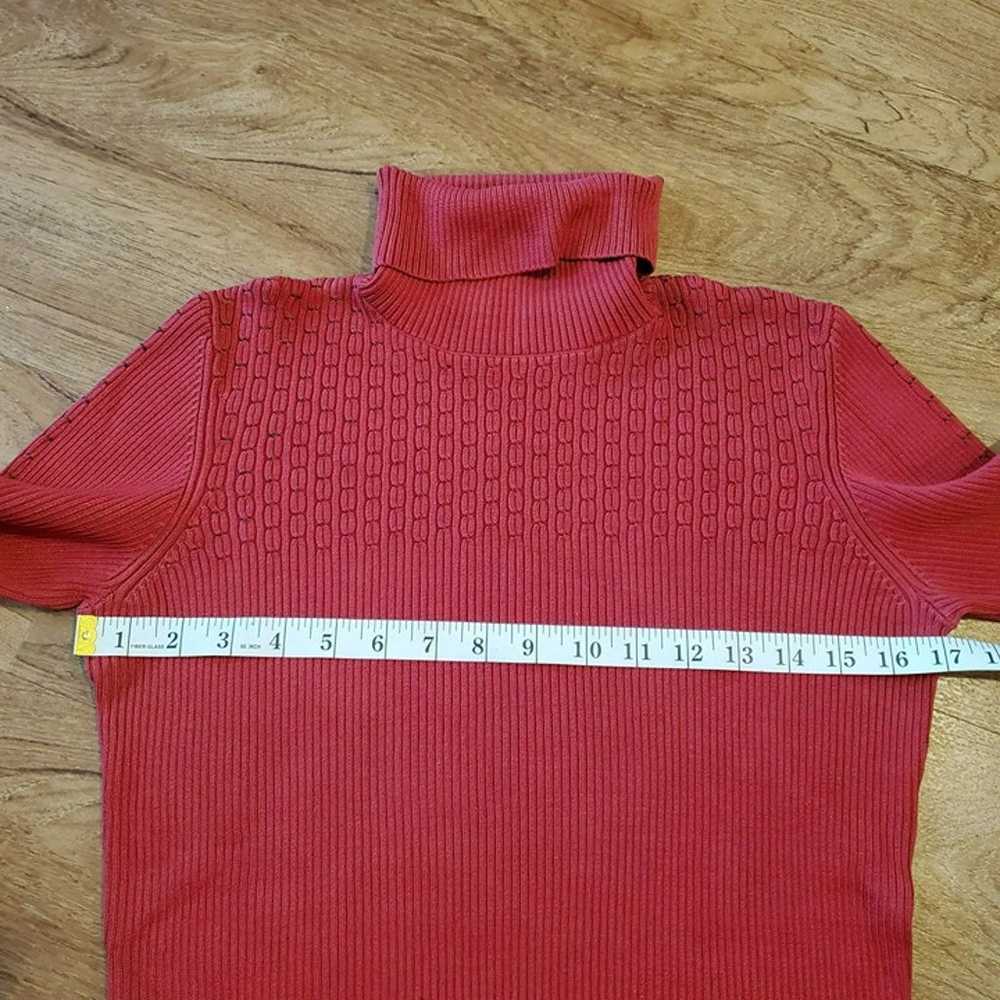 Vintage Barry Bricken Silk Blend Sweater, Red Gre… - image 8