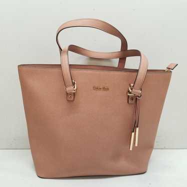 Calvin Klein Josie Saffiano Leather Tote Dusty Pi… - image 1