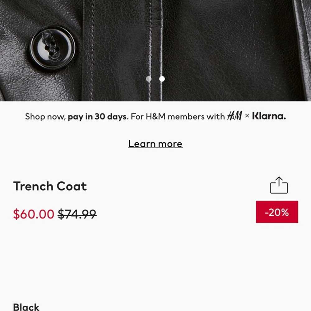 H&M Leather coat - image 3