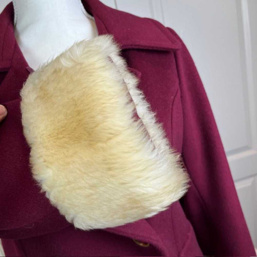 Vintage Winkelmans Ladies Wool Coat with Fur Trim… - image 12