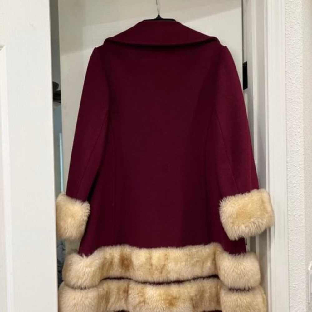 Vintage Winkelmans Ladies Wool Coat with Fur Trim… - image 3