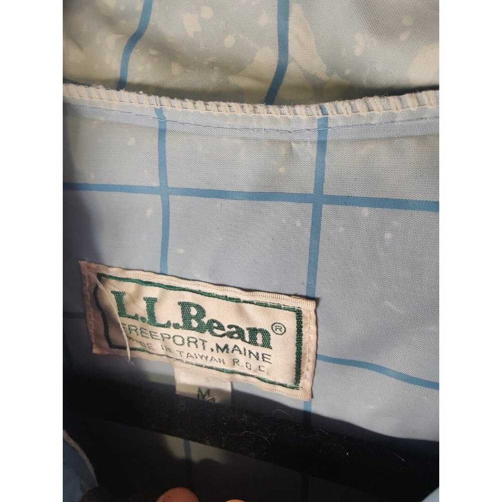 Vintage LL Bean Sz M Baby Blue PVC Capped Hood Zi… - image 2