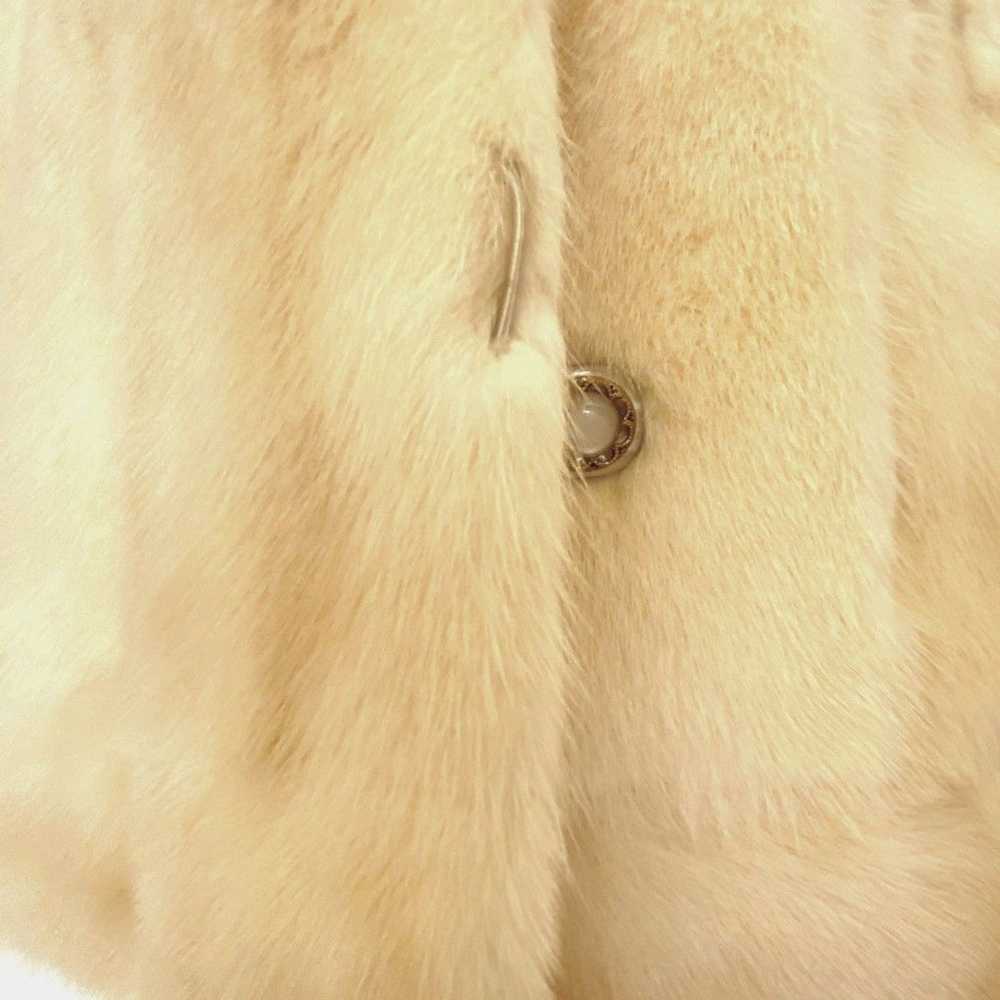 ZCMI Genuine Ivory Mink Fur Coat Vintage Size M - image 5