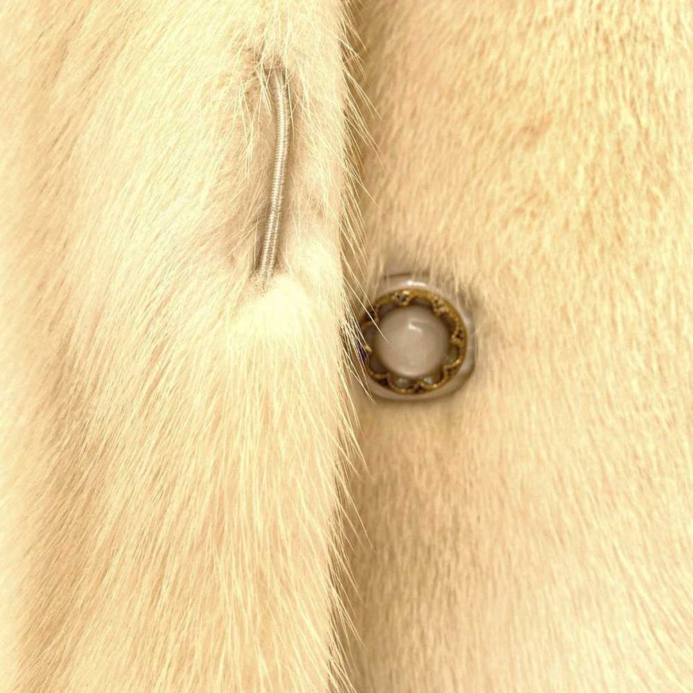ZCMI Genuine Ivory Mink Fur Coat Vintage Size M - image 8