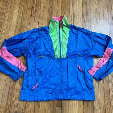 Columbia Jacket Womens Large Vintage Neon 90s Win… - image 1