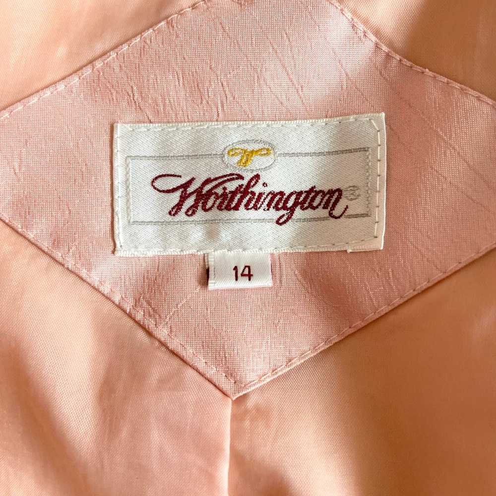 Vintage Pink Trench Coat *Size 14* WORTHINGTON Be… - image 10