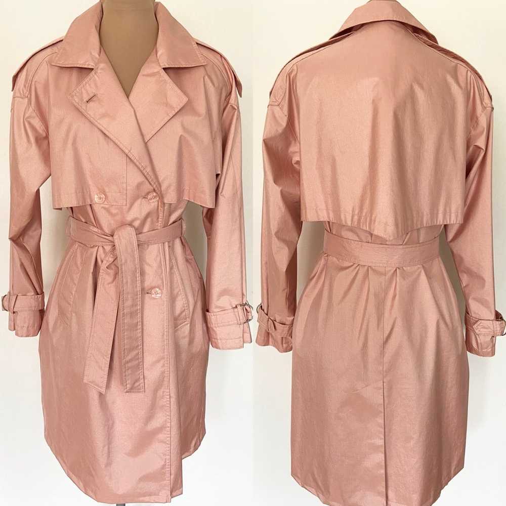 Vintage Pink Trench Coat *Size 14* WORTHINGTON Be… - image 1