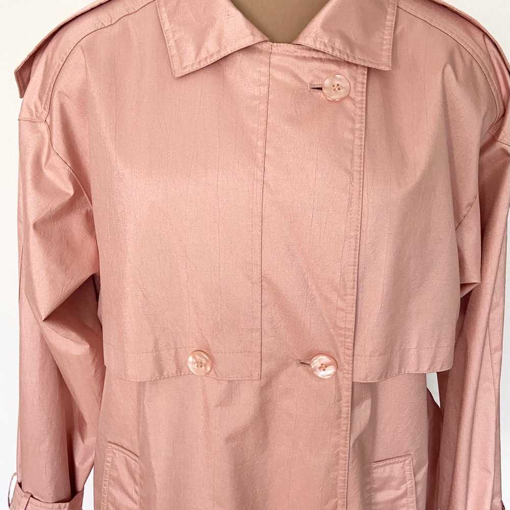 Vintage Pink Trench Coat *Size 14* WORTHINGTON Be… - image 5