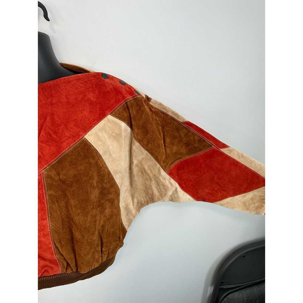 Vtg Montgomery Ward The Tannery Patchwork Suede P… - image 10