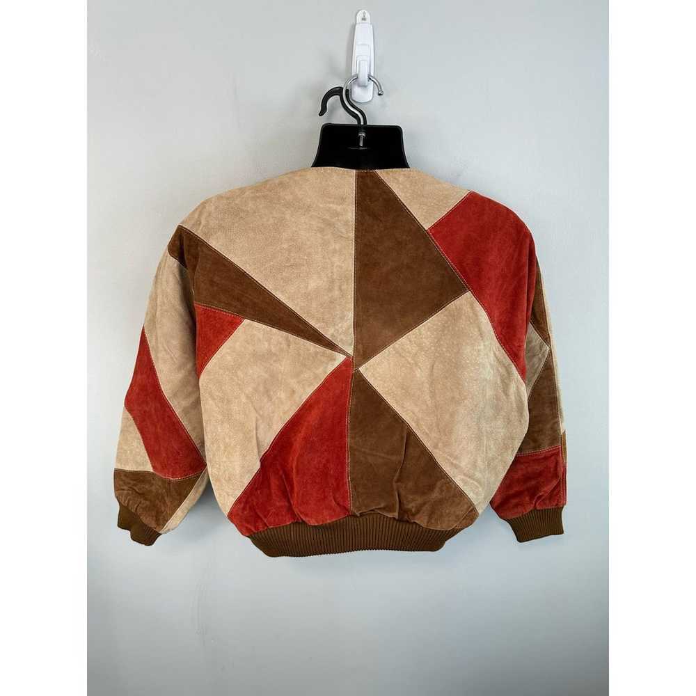 Vtg Montgomery Ward The Tannery Patchwork Suede P… - image 3