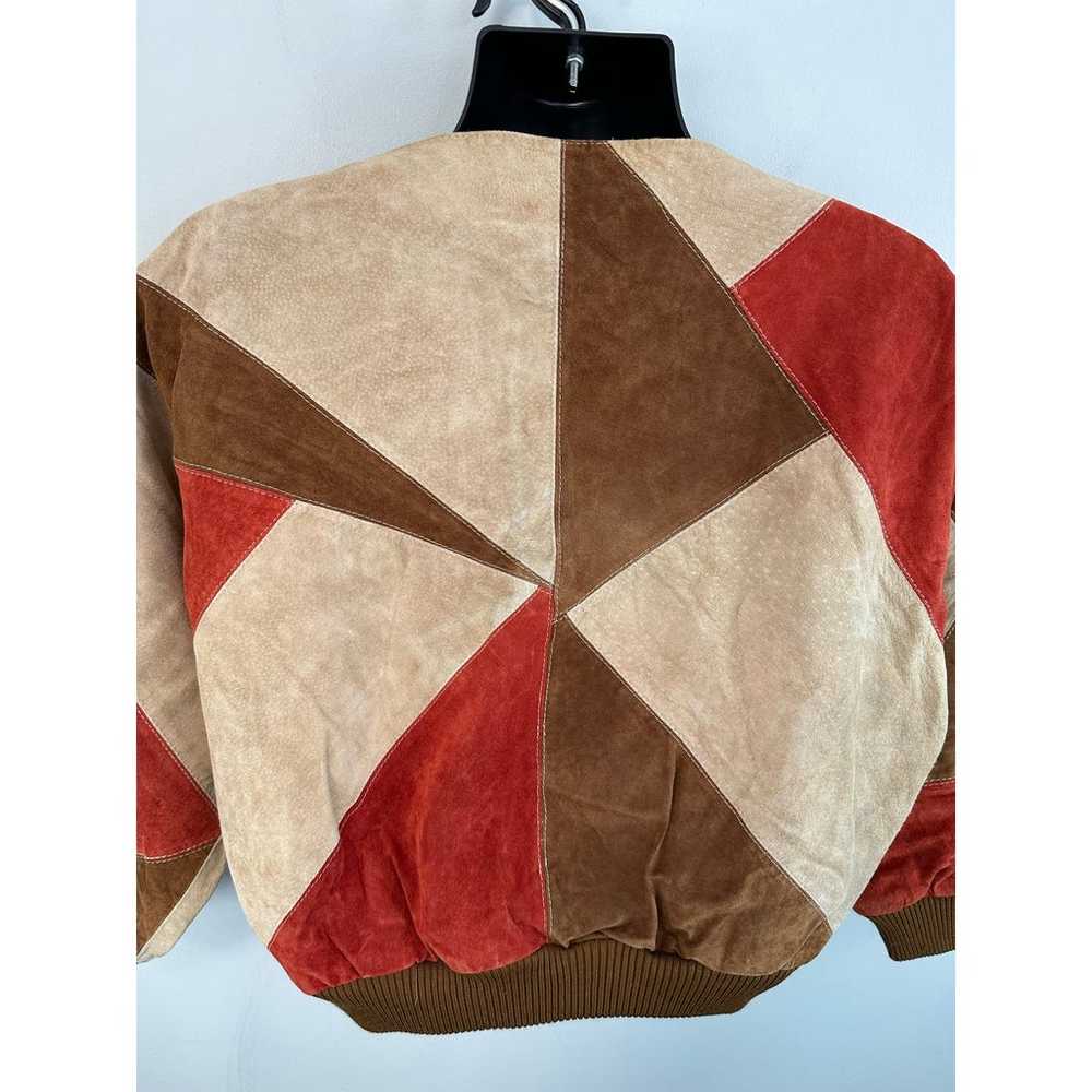 Vtg Montgomery Ward The Tannery Patchwork Suede P… - image 4
