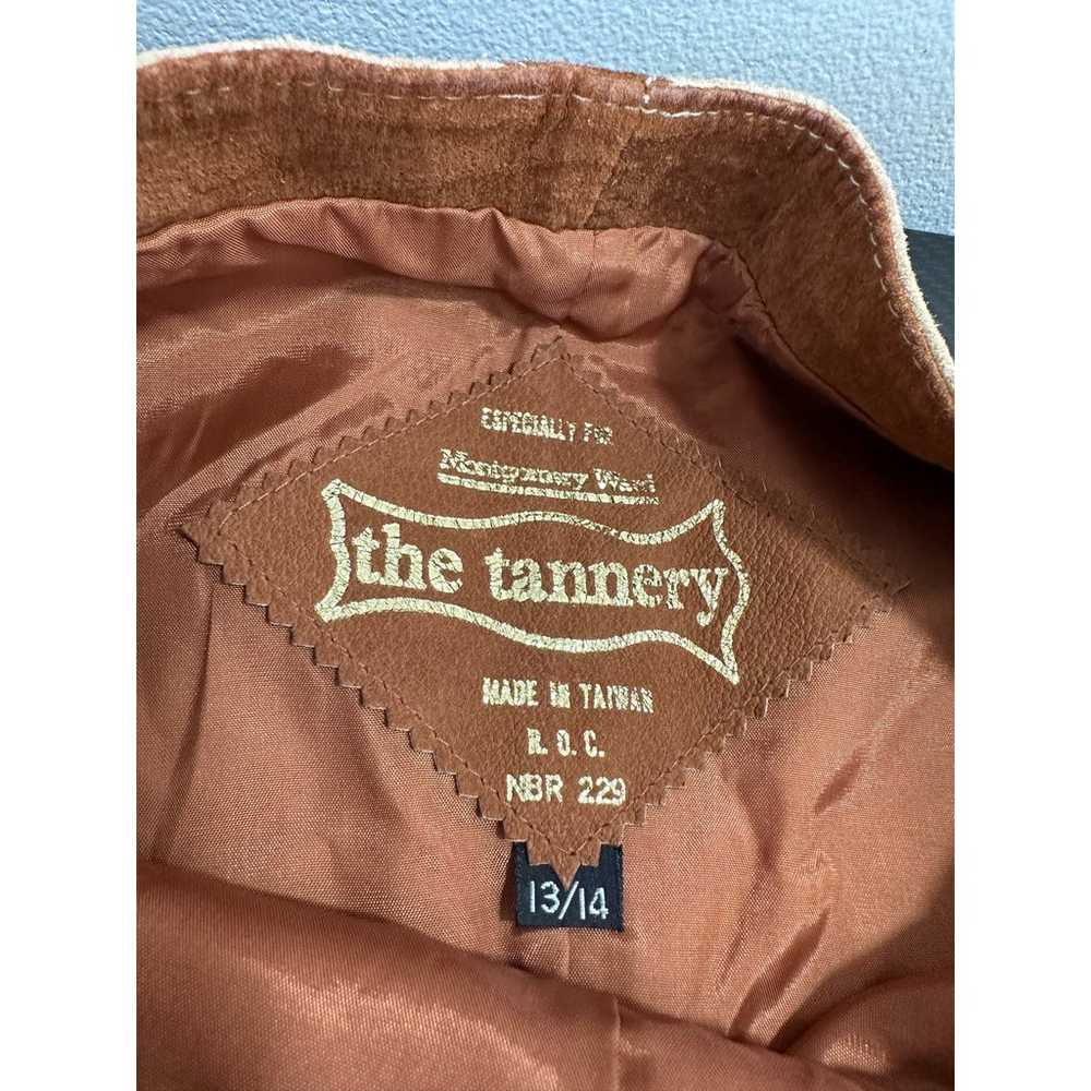 Vtg Montgomery Ward The Tannery Patchwork Suede P… - image 9