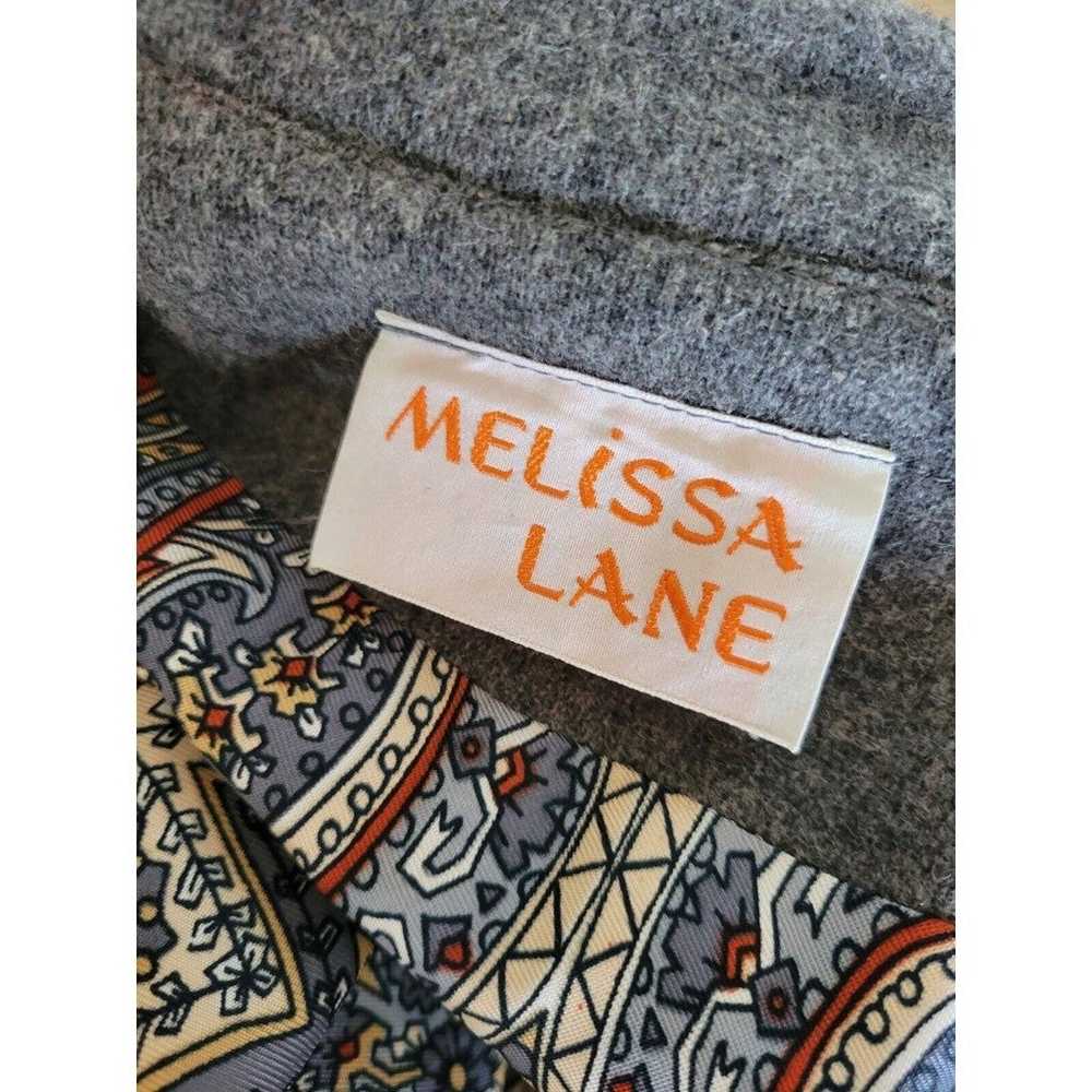 Vintage Melissa Lane Cape Women Size L/XL Gray Pa… - image 3