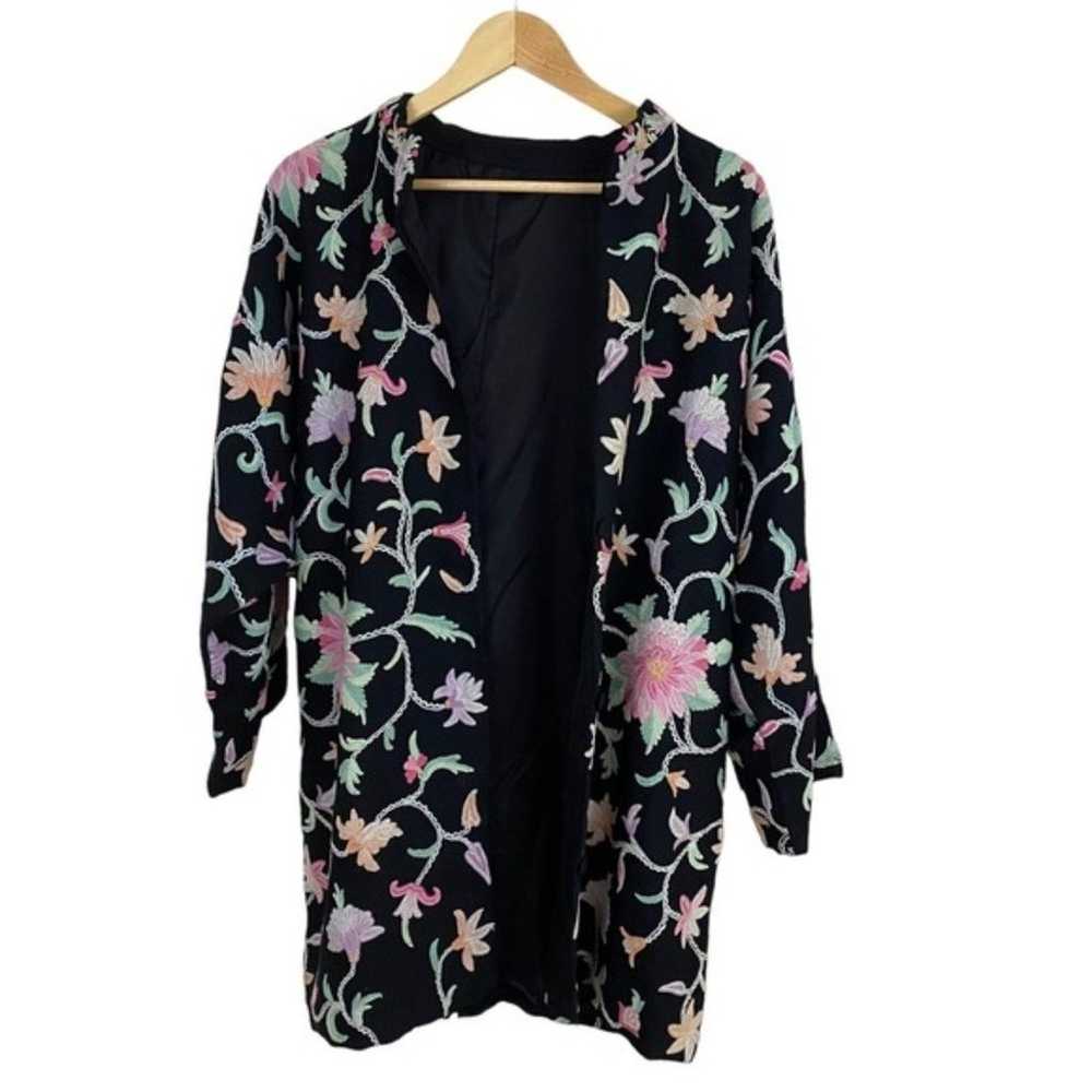 Vintage Plus Size Embroidered Jacket Floral Overs… - image 5