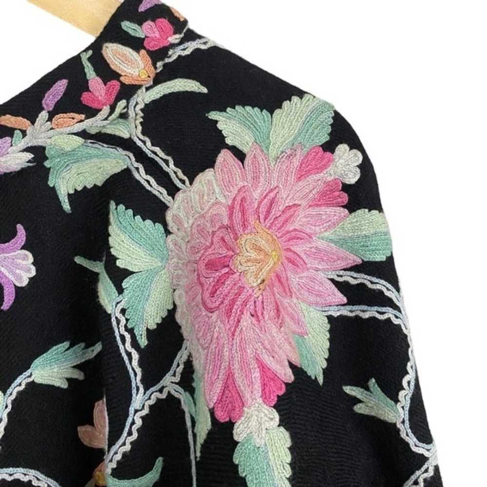 Vintage Plus Size Embroidered Jacket Floral Overs… - image 7