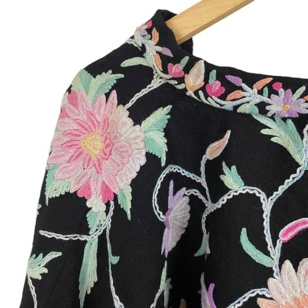 Vintage Plus Size Embroidered Jacket Floral Overs… - image 8