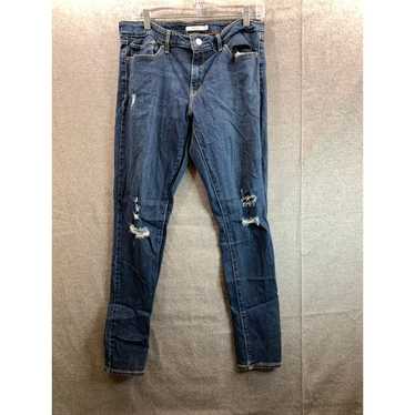 Levi's 711 Skinny Jeans Women Size 32 Blue Denim … - image 1