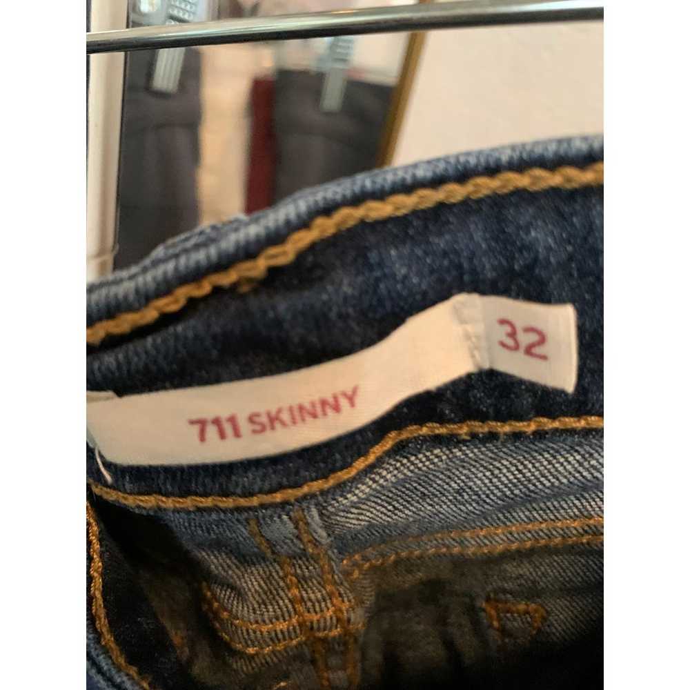 Levi's 711 Skinny Jeans Women Size 32 Blue Denim … - image 3