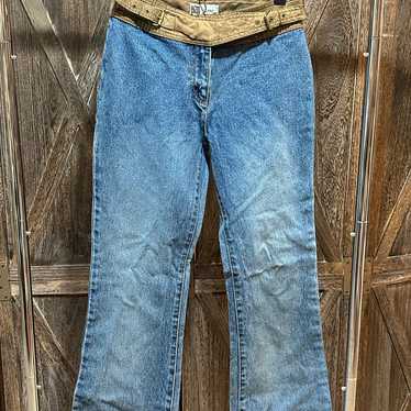 Faded Glory Faded Glory Blue Pull On Cropped Jeans XL Lightweight