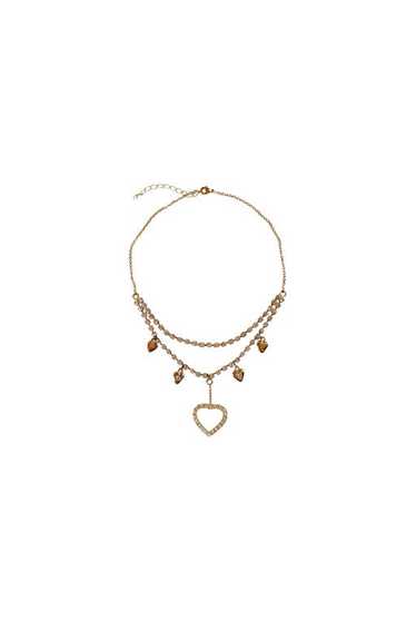 80's necklace - Sublime vintage golden necklace wi