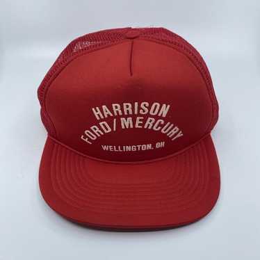 Vtg Harrison Ford Mercury Red Snapback Hat Cap We… - image 1