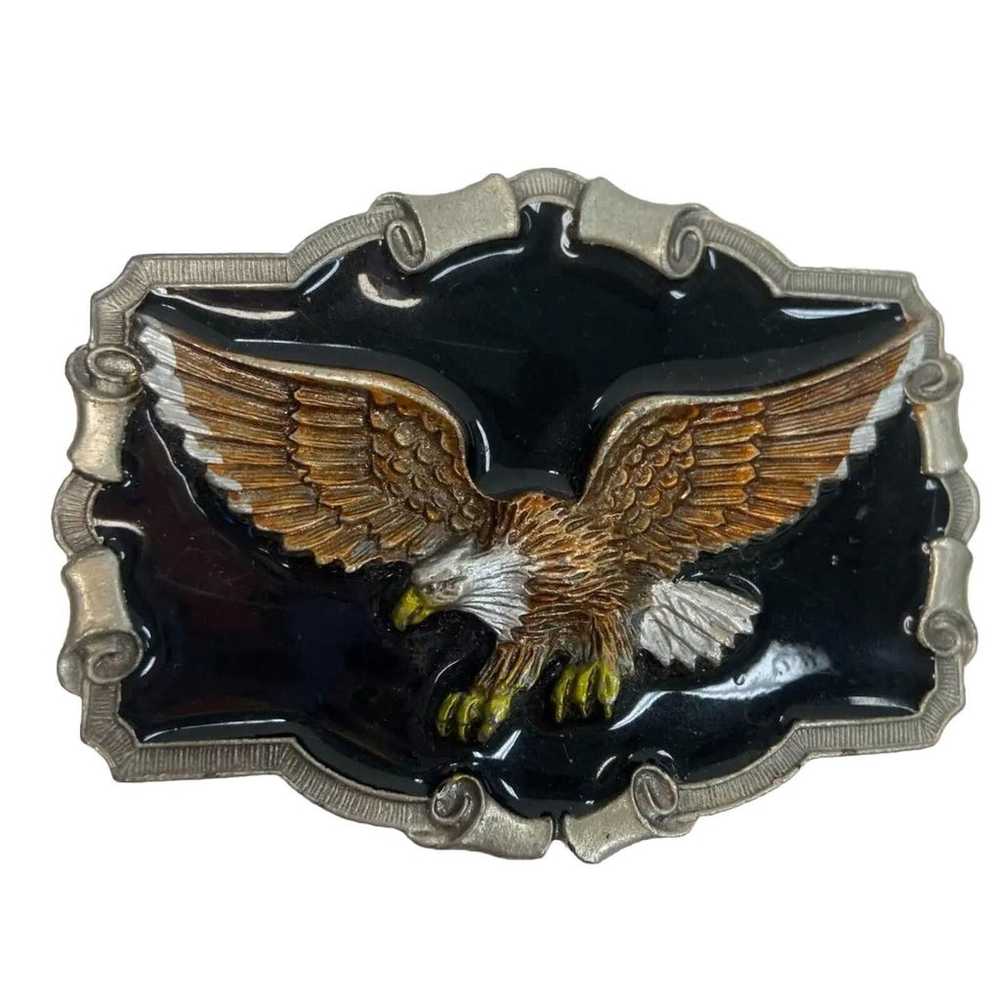 1980's Bald Eagle Belt Buckle by The Great Americ… - image 2