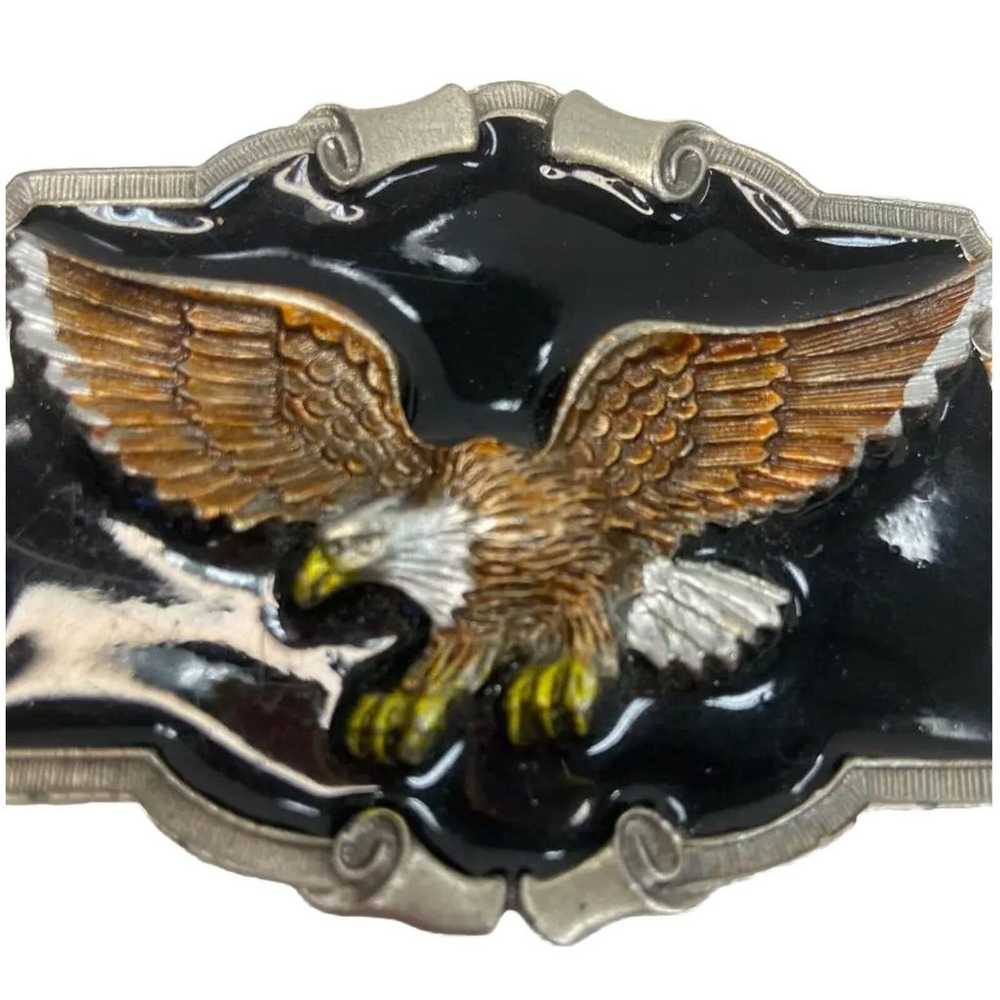 1980's Bald Eagle Belt Buckle by The Great Americ… - image 3