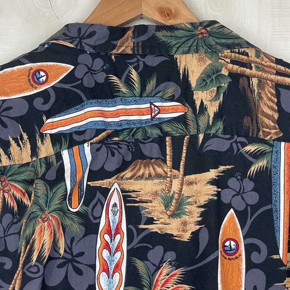 Vtg Pacific Legend Hawaiian Shirt Blue Surfboards… - image 4