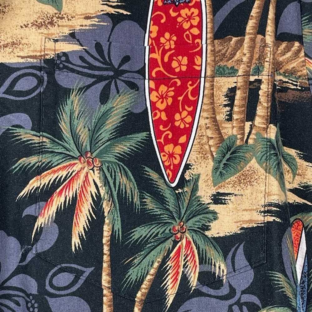 Vtg Pacific Legend Hawaiian Shirt Blue Surfboards… - image 5