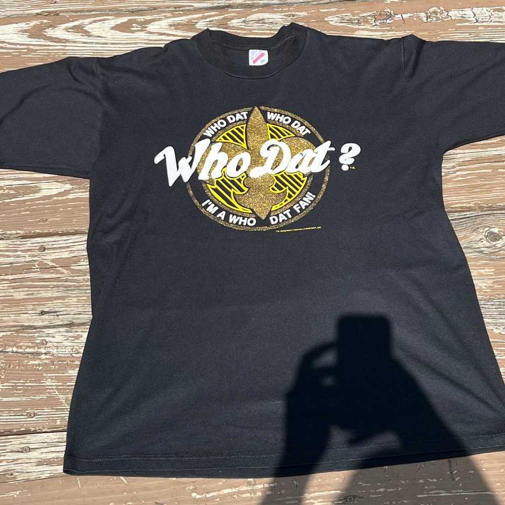Vintage New Orleans Saints “Who Dat” Puffy Print … - image 1