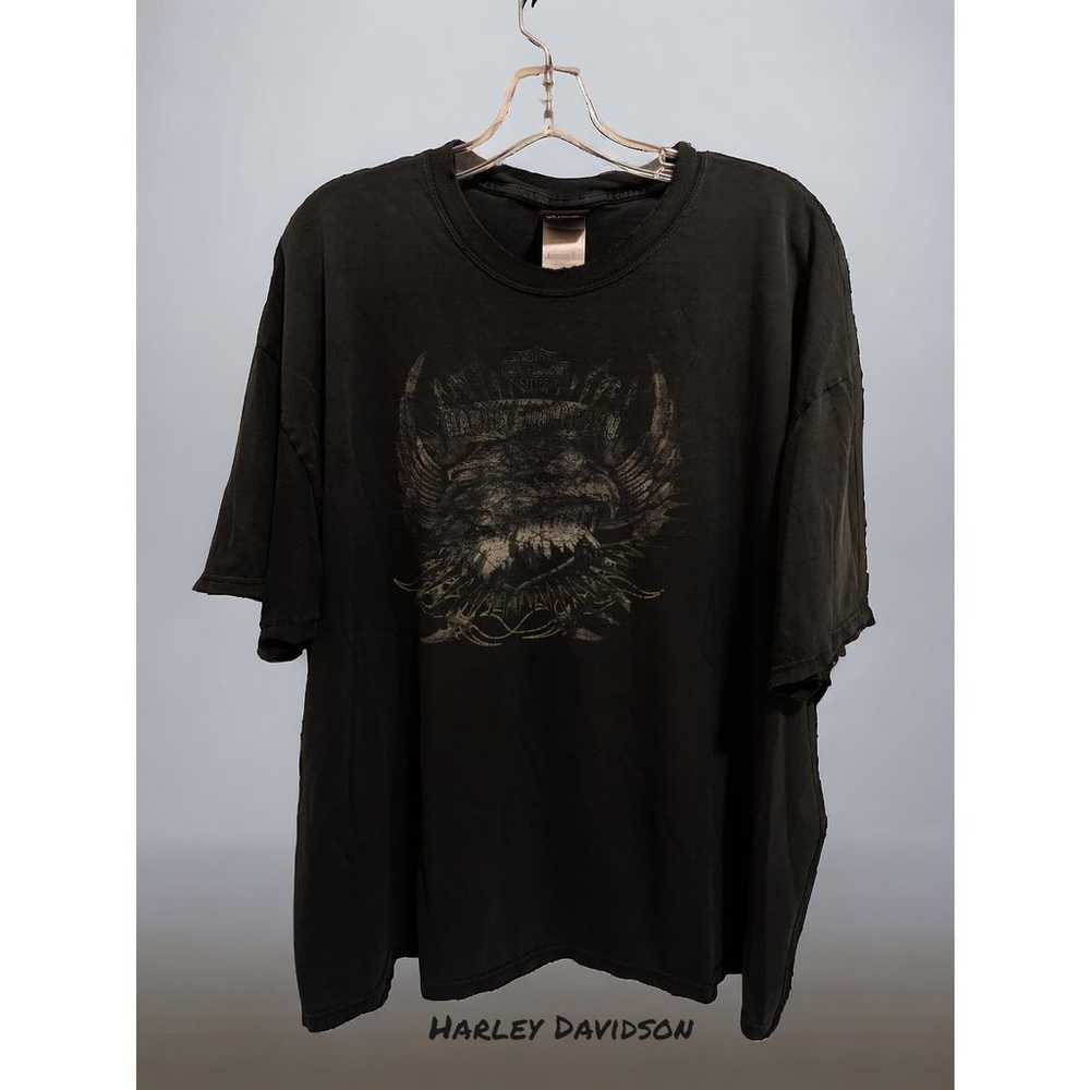 Vintage Harley Davidson Bald Eagle Faded T-shirt … - image 8