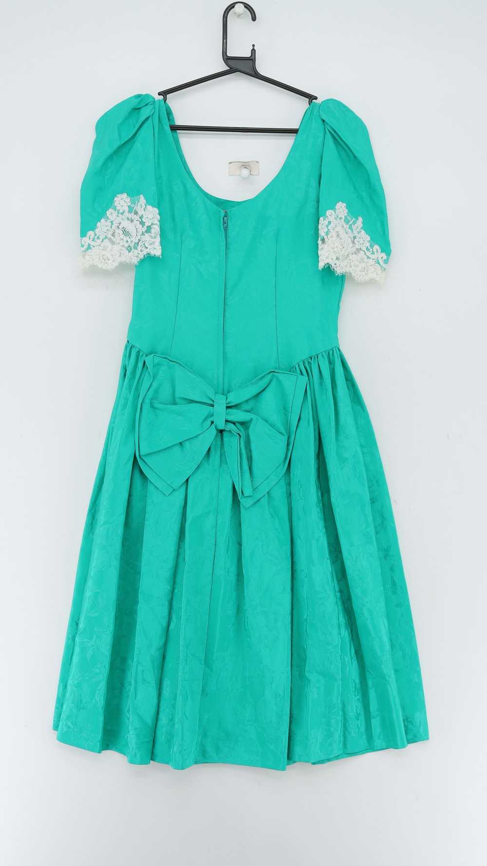 Vintage Alfred Angelo Women's Midi Dress L Green … - image 4
