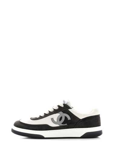 CHANEL Pre-Owned CC panelled suede sneakers - Blac