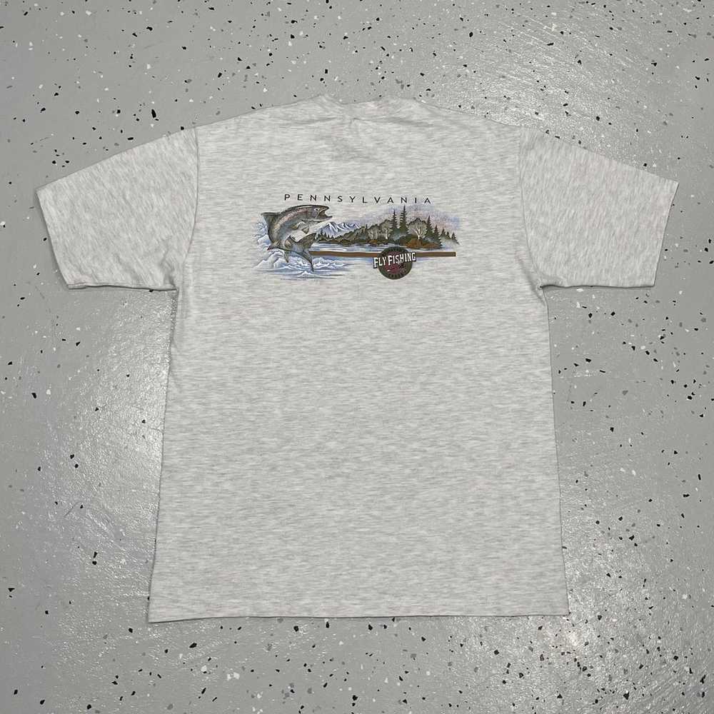 Vintage 90s Fly Fishing / Hunting Pennsylvania  T… - image 6