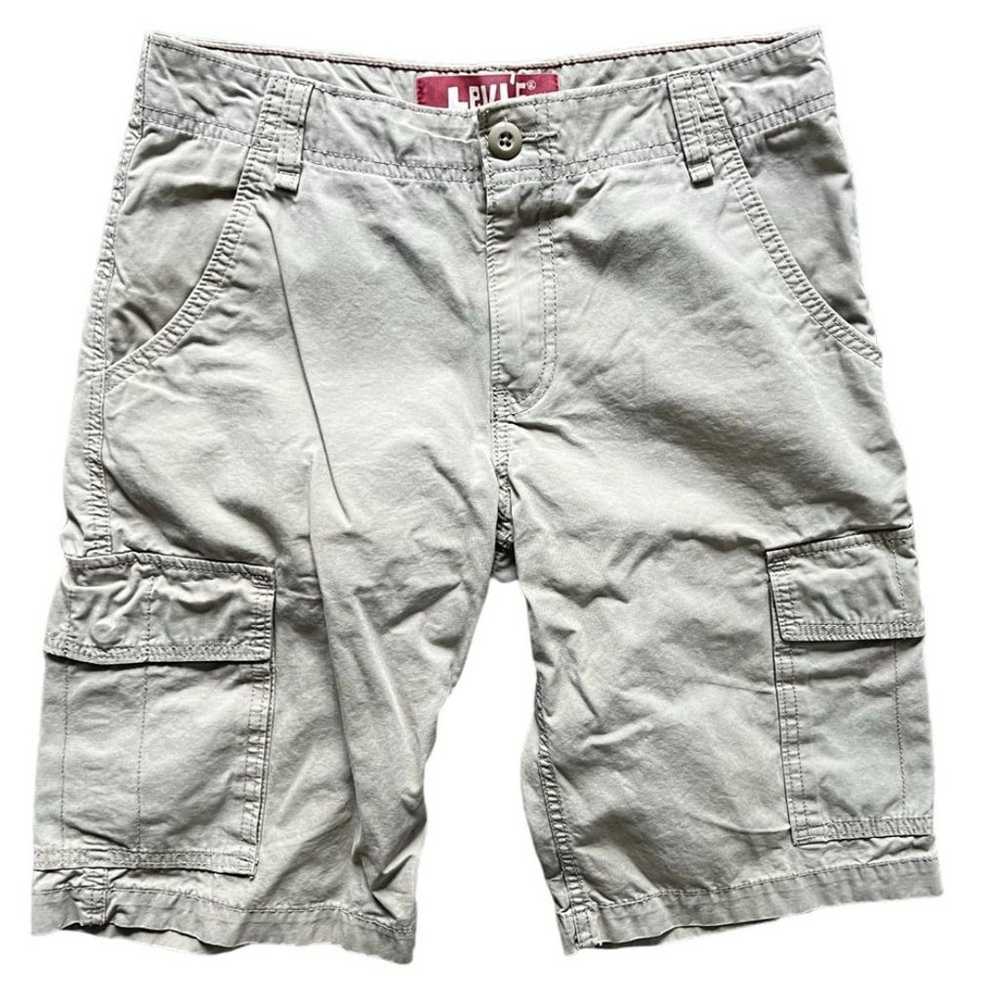 Vintage 90s Levi's Khaki Tan Beige Cargo Shorts M… - image 1