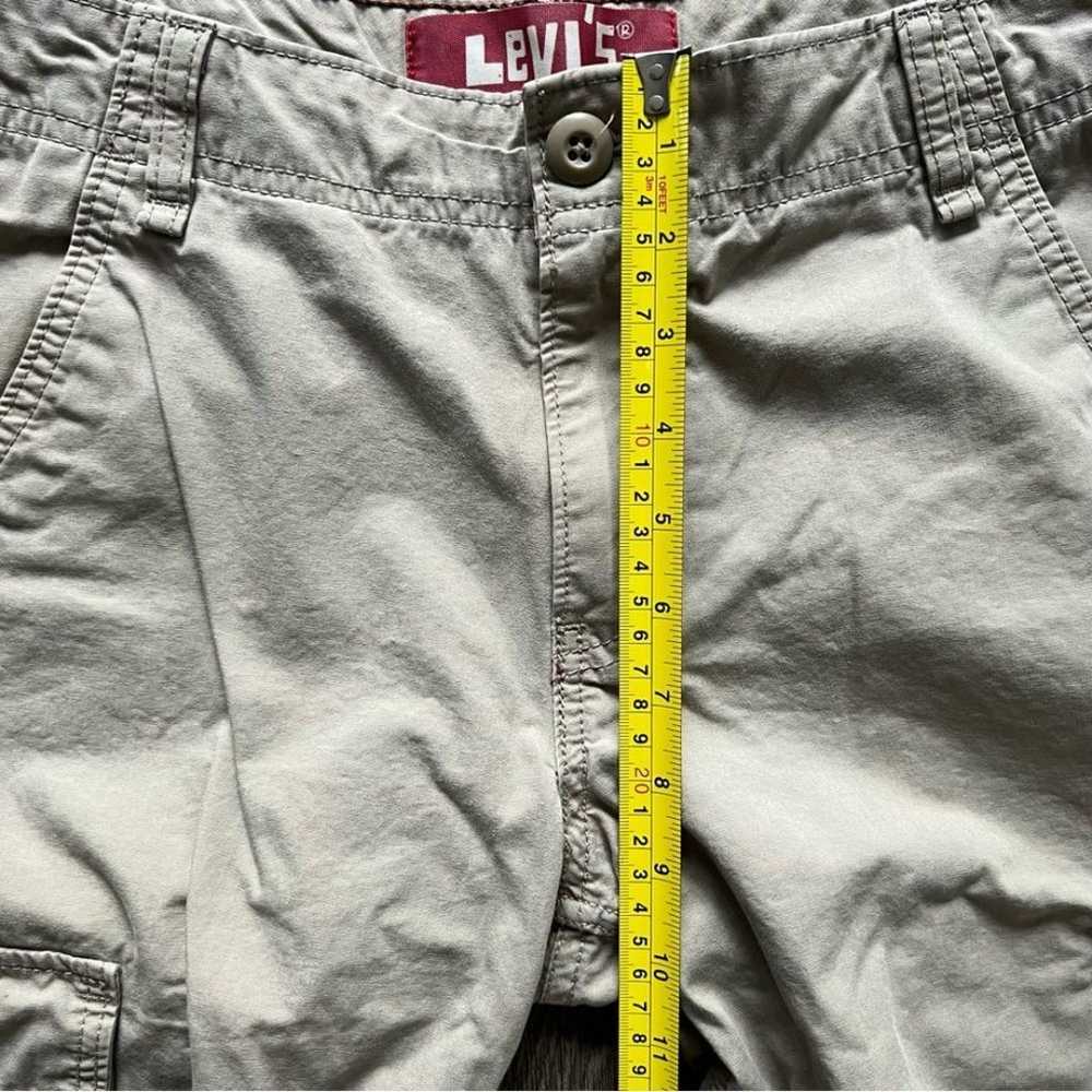 Vintage 90s Levi's Khaki Tan Beige Cargo Shorts M… - image 8