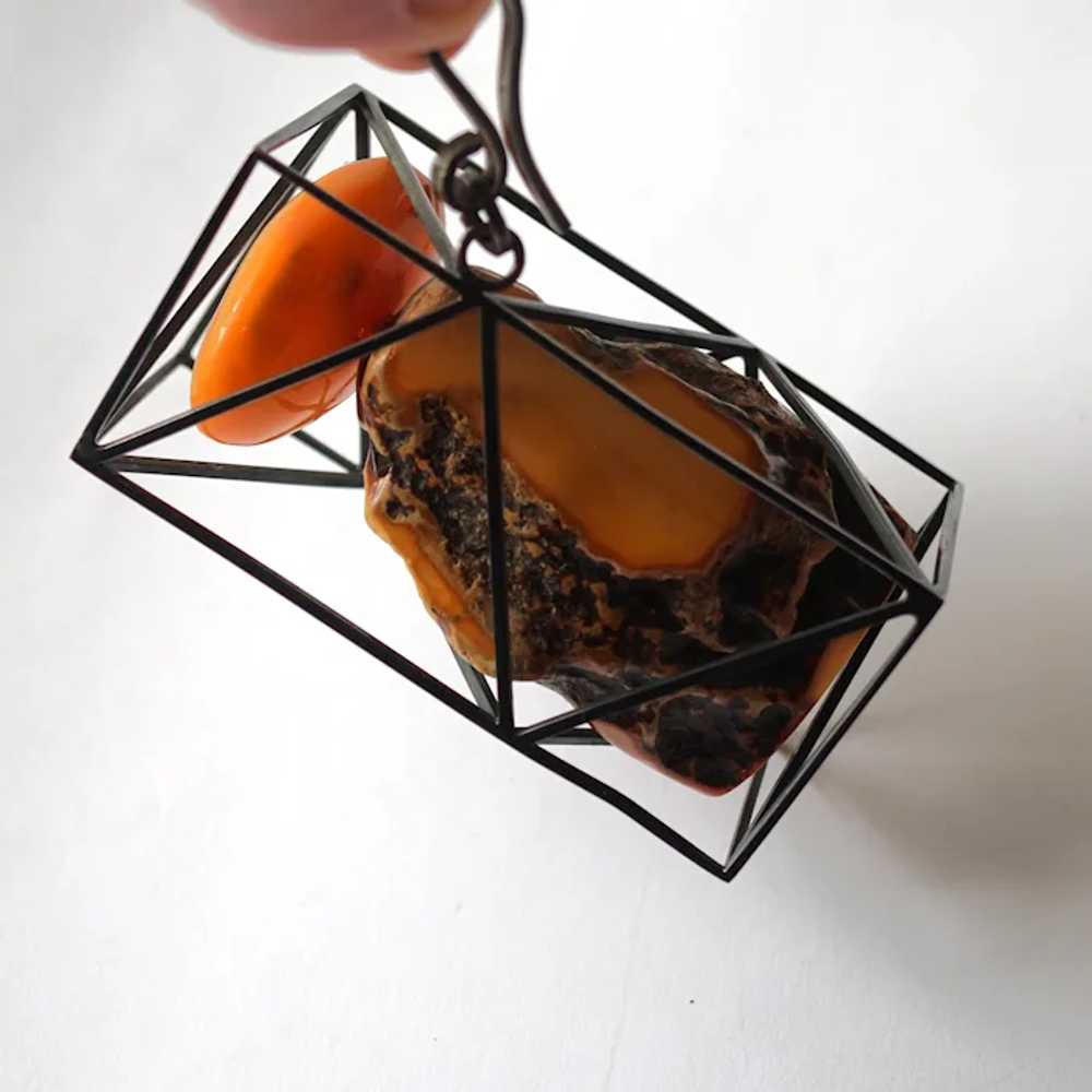 66g. Huge Natural Baltic Amber Pendant, Designer … - image 4