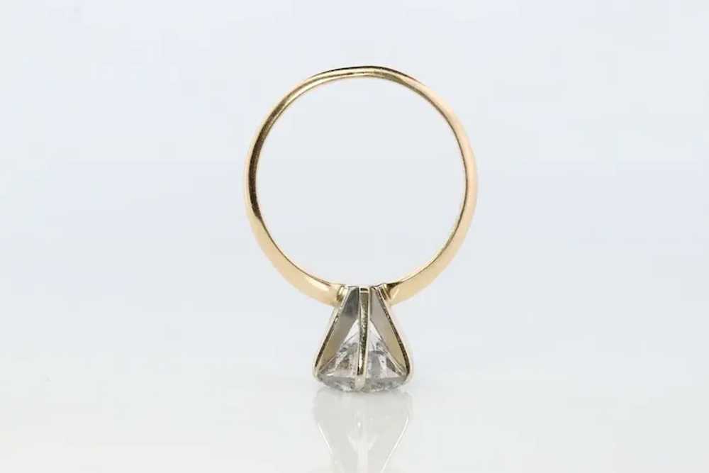 14k Round Genuine Diamond Solitaire Ring . Large … - image 8